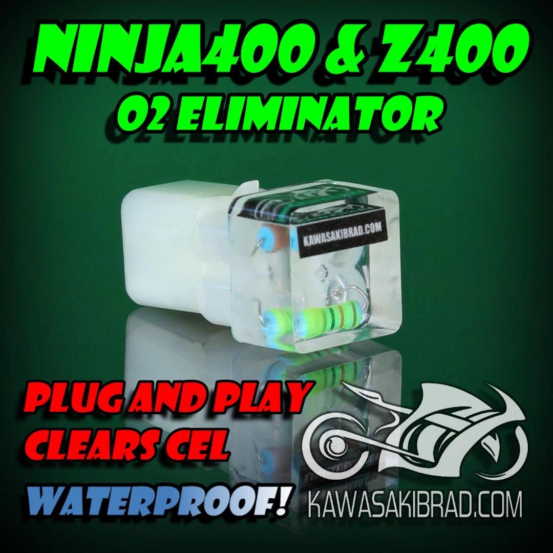 Ninja 400 & Z400 2018-2024 Oxygen Sensor (O2) Eliminator 21176-1158  21176-1160 21176-0853 21176-0892
